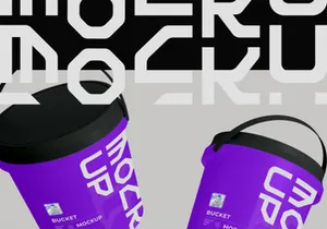 Plastic Bucket Mockup