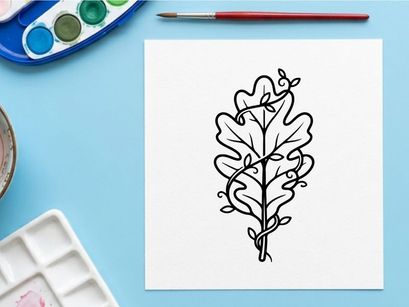 Elegant line art leaf illustration for eco-friendly design. Minimalist botanical graphic for nature-themed projects.