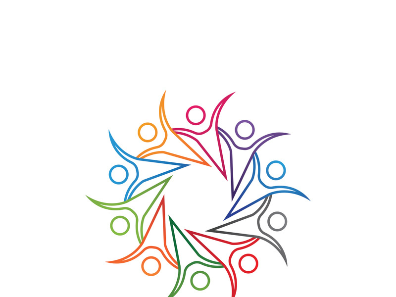 Community, network and social icon design template