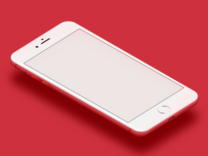 Red iPhone Mockup