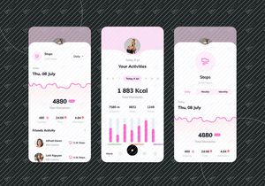 Kit de Interface para App de Academia Fitness - Parte 02