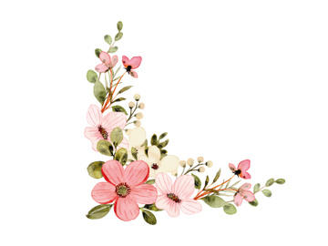 Vector Flower Watercolor Illustration preview picture