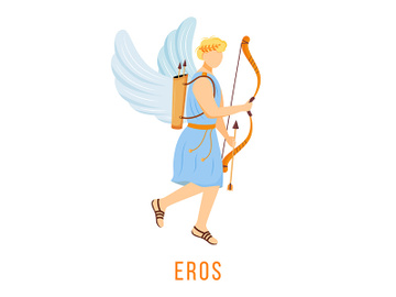Eros flat vector illustration preview picture