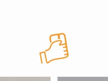 Hand holding credit card business icon image design