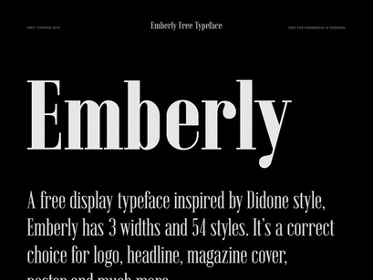 Emberly: A free typeface in 54 styles