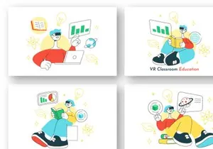 10 VR Classroom Education Illustration
