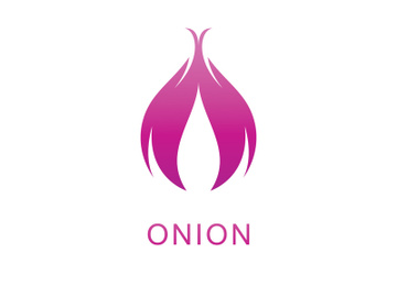 Onion logo vector , red onion icon . illustration Simple onion symbol preview picture