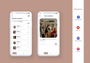 Hoomie Roommate Finder Mobile App UI Kit