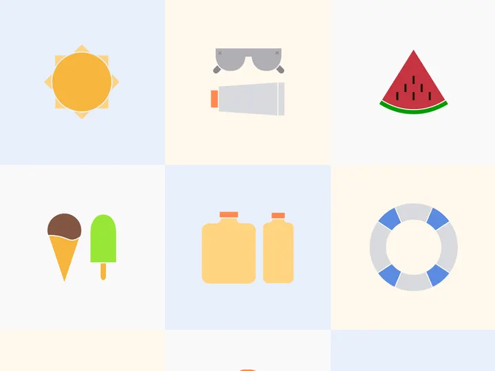 Summer set icons