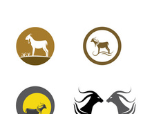 Goat logo template vector icon illustration design