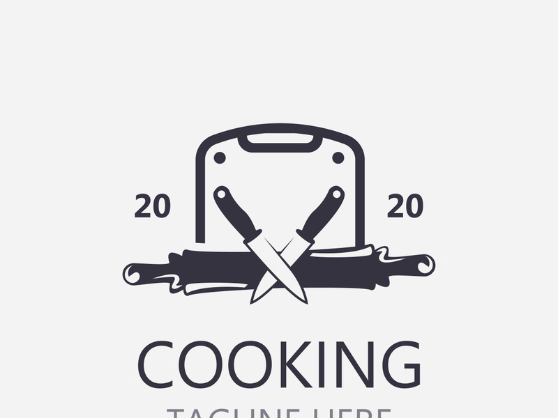 Cooking logo design. Icon or symbol inspration simple line for restaurant business