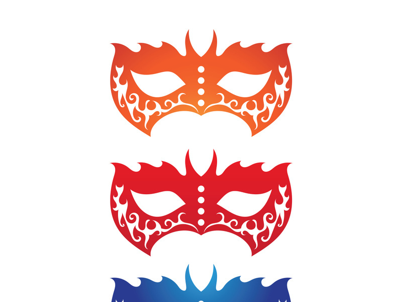 Masquerade Carnival Mask Icon and symbol vector