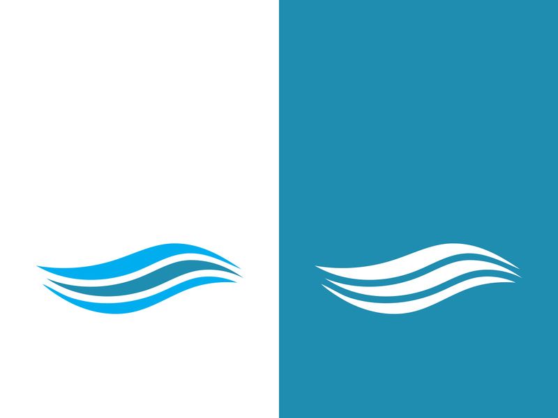 Wave beach vector illustration design logo