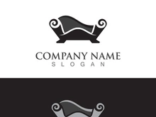 Chair furniture logo image creative design modern vector template