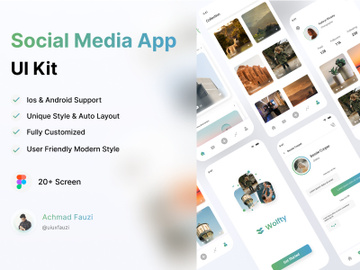 Wolfty Social Media UI Kit preview picture