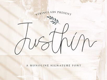 Justhin - Monoline Signature Font