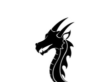 Dragon illustration icon design template vector
