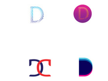 The geometry of the initial logo letter D. Logo design with a minimalist and elegant style. Logo for companies and initials.