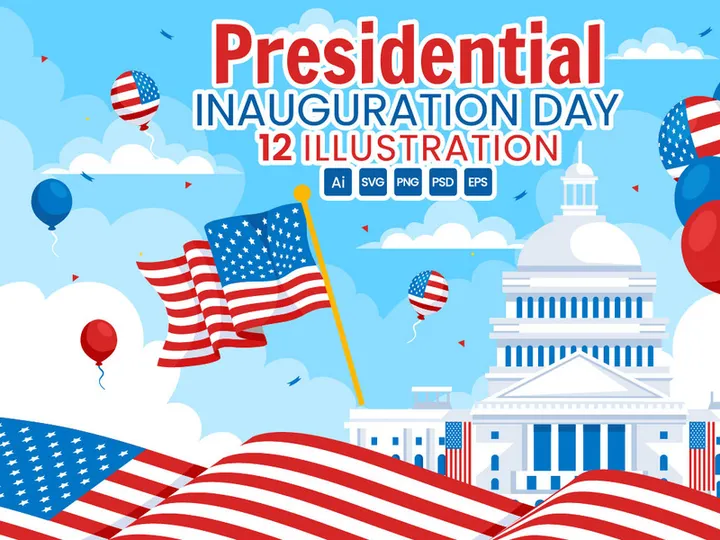 12 Presidential Inauguration Day Illustration
