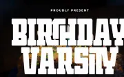 Birthday Varsity - Condensed Slab Serif Font