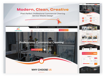 Professional Commercial Cleaning Service UI Kit