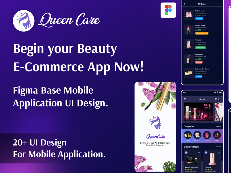 Queen Care Application UI/UX | Mobile Application - Figma