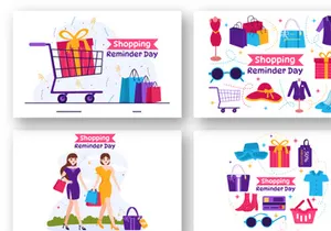 10 Shopping Reminder Day Illustration