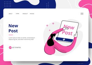 Social Media set Illustration
