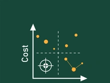 quadrant concept  diagram  logo illustration