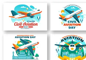 12 Civil Aviation Day Illustration