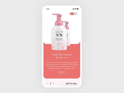 Product Page UI UX Interaction - Adobe XD