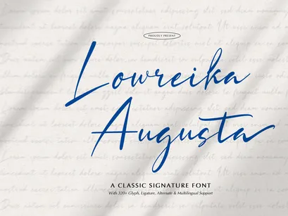 Lowreika Augusta | Classic Signature Font