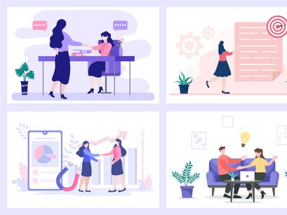 16 Two Businessmen Reach a Deal Shaking Hands Vector