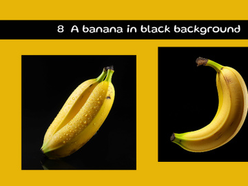 A banana in black background preview picture