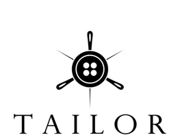 tailor logo icon illustration template combination of buttons for clothes, thread and sewing machine, for clothing product design, convection companies, fashion in vector form preview picture