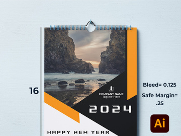 Wall Calendar 2024 Template preview picture