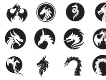 Dragon Head Logo Vector