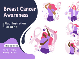 Woman holding pink ribbon with confidence preview picture