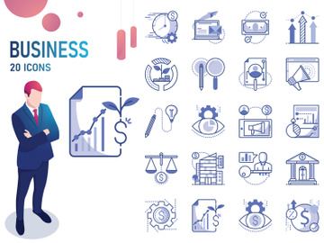 Bleu : Business And Finance IconSet preview picture