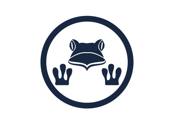 Frog icon logo for design