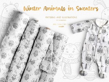 Winter Animals in Sweaters Collection preview picture