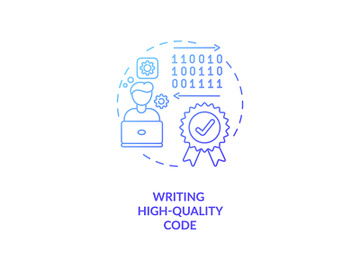 Writing high quality code concept icon preview picture