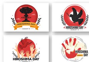 12 Hiroshima Day Vector Illustration