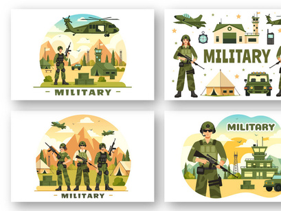 13 Military Army Force Illustration