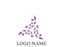 Fresh lavender flower logo vector flat design