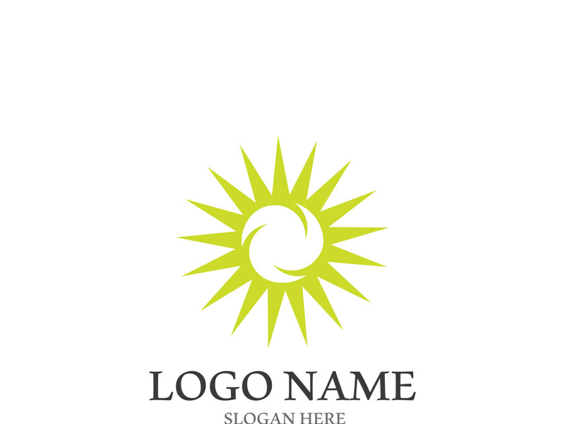Sun vector illustration icon logo template design