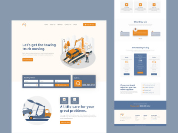 Towing Truck company landing page preview picture