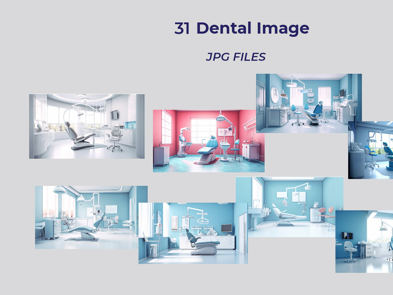 Dental office and dentist with AI image