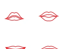 Lips icon cosmetic logo vector template
