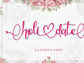 Holidate - A lovely font preview picture